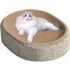 Croovepi Tiragraffi per gatti | 2 in 1 cartone rotondo tiragraffi | Letto ovale | Cerchi tiragraffi lounge | Letto divano per dormire in interni