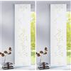 Gardinenbox Tendril - Tenda a pannello in tessuto di alta qualità con binario di scorrimento, 100% poliestere, 245 x 60 cm, colore: Bianco (Confezione da 2)
