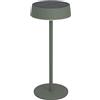 Eglo Lampada solare da tavolo a LED per esterni, a batteria, senza fili, touch, dimmerabile, in metallo verde, colore luce: bianco caldo/bianco neutro/bianco freddo, IP54