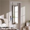 ZenoMirris Specchio intero 122 x 35 cm, specchio sospeso sopra la porta, specchio da parete con cornice in alluminio, specchio per porta per camera da letto, soggiorno, sottile, nero