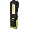 EMOS Lampada da lavoro a LED impermeabile, ricaricabile, con piedistallo pieghevole, clip, gancio e magnete, 330 lm, portata di 45 m, batteria da 1200 mAh, durata di 7 ore, cavo USB, 3 modalità di illuminazione