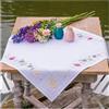 VERVACO Tovaglia Punto Croce Con Tela Aida VIOLE DEL PENSIERO Biancheria Da Tavola Set Fai Da Te Creativo Punto Croce Contato Kit 80 x 80 cm Hobby Creativi Adulti Casa Decor Cross Stitch Embroidery