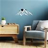 Wallity Hanah Home Elegante accessorio decorativo da parete in metallo, 50 x 21 cm, 100% metallo (1,5 mm), design bianco e nero, facile da montare, perfetto per la decorazione della casa