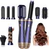 Atopskins Set asciugacapelli per capelli 6 in 1 con asciugacapelli, spazzola rotonda con flusso d'aria, spazzola per asciugacapelli, arricciacapelli auto, spazzola lisciante, senza danni termici, tutto in uno