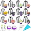 Qacpahucy 47 Decorazione Torte Russi Set - Punte Sac a Poche - Set di Punte per Tubazioni Russe - Kit per Torte - Set di Punte per Tubazioni Russe con Beccucci e Sacchetti Usa e Getta