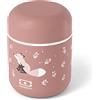 monbento - Piccolo Porta Pranzo Termico Bambini MB Capsule Fox - Volpe - Contenitore Ermetico Mantiene gli Alimenti Caldi o Freddi fino a 5 Ore - Per Ufficio/Scuola/Meal Prep - Rosa Cannella