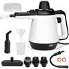 Pfloge® Pulitore Vapore Casa 430ml, 1200W 3,5 Bar Pulitore a Vapore per Divani con 9 Accessori, Pulitore a Vapore Portatile per Moquette,Tende, Divani, Cucina, Auto, Bagni e Altro