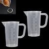 DOUSELLA 2 Pezzi Set di Misurino in Plastica 100 ML Misurino Graduato con Manico Misurino di Precisione con Bilancia Caraffa Graduata Professionale per Laboratorio, Panetteria, Cucina - 8,8 * 5,4 CM