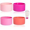 NIEEKRUN Confezione da 4 manicotti in silicone per Tumbler e Stanley Cup Quencher - Protezione inferiore in gomma per Stanley Tumbler, tazza da viaggio e fondo bottiglia, protezione per pavimento Tumbler.