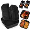 MOWETOO Stampo in Silicone per Friggitrice ad Aria, Accessorio Airfryer 3 Pezzi, Supporto in Silicone Riutilizzabile 22×23 cm, per COSORI Turboblaze 6L/5,5L/6,2L/6,4L, PHILIPS NA230/00 6,2L, NINJA AF180EU
