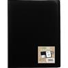 eco-eco - Cartella portadocumenti in formato A4, 100% riciclata, 100 tasche, copertina flessibile, colore nero, eco116