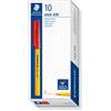 STAEDTLER Stick 430 F-2 - Penna a sfera a punta fine, confezione da 10, colore: Rosso
