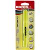 Kores - High Liner Plus: Evidenziatore a Penna Giallo Fluorescente, Punta a Scalpello con Inchiostro a Base d'Acqua, Ideali per la Scuola e per l'Ufficio, Confezione da 1