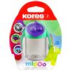 Kores - MigOo: Temperamatite a Doppio Foro con Serbatoio per Bambini e Studenti, Design Unico e Divertente, Confezione da 1 in 5 Combinazioni di Colori Assortiti