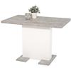Hela Tische Apollo Hela Tische, Tavolo a colonna per sala da pranzo, legno derivato rivestito in melamina effetto cemento, allungabile, 110-150 x 69 x 76 cm