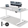 JUMMICO schreibtisch Scrivania Regolabile in Altezza con Presa USB, Grigio, 160 x 80 cm