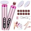 Mapille Pedicure Elettrico Professionale 2-in-1 Calli Piedi Rimozione Ricaricabile Lima Elettrica per Piedi e Talloni Screpolati Leviga Talloni Fresa Piedi Rimuovi Calli Elettrico pour Uomo Donna (Rosa)