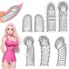 Qoosea 7 Pezzi Proteggi Dita Erotici, Manicotti per Massaggio Alle Dita Punto G, Finger Stimolatore per Clitoride Facili da Trasportare Sex Toys per Coppie(Trasparente)