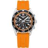 Swiss Alpine Military Orologio da uomo cronografo analogico al quarzo 7029.9 silicone, Acciaio/Silicone/Sw-orange - 9839sam