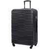PUCCINI Alicante - Valigetta rigida per bagaglio a mano, leggera, con 4 ruote, M-L-XL, Nero, xl, XL