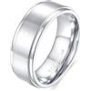 Zakk Anello da uomo e donna titanio anelli di fidanzamento fedi nuziali in argento spazzolato 4mm 6mm 8mm (8mm,63 (20.1))