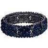 EVER FAITH Bracciale elastico da donna rotondo cristallo austriaco elegante sposa, 17 cm, Cristallo