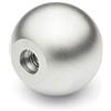 Ganter Normelemente, Pomelli a sfera in acciaio inox, DIN 319-NI-40-M10-C, diametro: 40 mm, filettatura: M10
