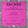 Arches Blocco Per Acquerello Incollato 4 Lati (20 Fogli) - Grana Satinata - 300 G/Mq- 20 X 20 cm