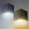 Proxinova Applique Solare da Esterno LED, Lampade Doppia Luce Sensore Crepuscolare da Esterno per Illuminazione Giardino Solare, Lampada Waterproof IP44, Luci da Esterno a Parete - Confezione Doppia