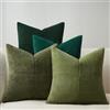 Topfinel Fodera per Cuscino 40x40cm Gradiente Verde Oliva 4 Pezzi Forma del Mulino a Vento Copricuscini in Velluto a Coste Copricuscino per Divano Cuscino Deco per Divano Camera da Letto Soggiorno