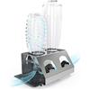 SODACLEAN Scolapiatti in acciaio inox con vaschetta raccogligocce - per 2 bottiglie SodaStream e Emil - lavabile in lavastoviglie - Crystal Easy
