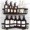 Diwoker Mensola Doccia Angolare Senza Foratura 2 Pezzi, Porta Sapone per Doccia Porta Shampoo Bagno Accessori Nero (Nero, 2 Pezzi)