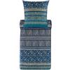 Bassetti Brenta 9325874 - Federa per cuscino per biancheria da letto, 100% cotone satinato, colore blu, B1, dimensioni: 40 x 80 cm