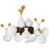 Sziqiqi Piccoli Vasi in Ceramica Bianco - Mini Vasi Set di 10 Decorativi Vasi per Fiori Design Minimalista per Centrotavola di Casa Decorazione per Matrimoni Ufficio Soggiorno Camera e Cucina