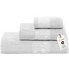 nice homeit - Set di 3 Asciugamani in Cotone Filato ad Anello - Asciugamano da Bagno Extra Grande di Qualità, Morbidi e Assorbenti - Ideale per Bagno, Palestra, Hotel e Spa - Made in Italy (Bianco)