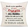 Yoskiasd Fratello Copricuscino Regalo per Uomo Ragazzo Regali Copricuscini Ispiratore Personalizzato Decorativi Regali di Natale Compleanno Questo Cuscino Appartiene al Miglior fratello del Mondo (Fratello)