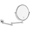 ALHAKIN fissato al Muro – Specchio per Trucco Specchio da Bagno ingrandimento 5 x 20,3 cm su Due Lati Girevole allungabile Finitura in Nichel