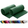 wometo Set di 2 coperte in pile, Oeko-Tex 130 x 160 cm circa. 400 g, con cuciture antipelucchi sul bordo, verde scuro, verde scuro