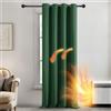 Deconovo Tenda Camera da Letto Oscurante per Interni 260 CM Altezza, Termica Isolante con Anelli per Finestre 1 Pannello, 140x260 CM, Verde Scuro