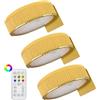 Generico Luci per Quadri Ricaricabili da Parete 3x, Faretto per Quadri LED, Luci di Disco Ricaricabili con Telecomando, Luce Ritratto del Timer Dimmebile per La Cornice D'arte, Magnetiche Lampada per Quadri
