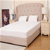 Ruoccohome Coprimaterasso Matrimoniale Impermeabile Copriletto con Angoli Elastici a Molla |175x200 cm| Proteggi Letto Materasso in Spugna di Puro Cotone 100% Traspirante Lavabile Sanitario | 2 Piazze