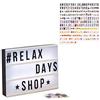 Relaxdays Set da 2 Light Box, Lavagna Luminosa con 325 Caratteri e Simboli, Numeri Luci a LED, HLP: 22 x 30 x 4,5 cm, Bianco Nero