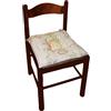 Russo Tessuti 6 Cuscini Sedie Cucina Coprisedia Imbottiti Laccetti MAPPAMONDO Cartina Beige Mondo
