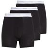 Calvin Klein Uomo Slip Boxer Confezione da 3 con Fascia con Logo, Nero (Black, Black, Black), XS