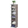 Sporgo Scarpiera con 8 ripiani: scarpiera 30 x 28 x 121 cm, struttura in metallo sottile e alto, porta scarpe per ingressi, corridoi, angoli e armadi (scarpiera a 8 livelli)