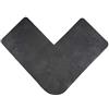 fluffy® Tappeto da bagno in ciniglia per docce angolari, con fondo antiscivolo (L-Forma | Dimensioni Interne 50 x 50 cm, Antracite)