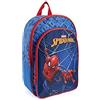 PERLETTI Zainetto Asilo Bambino Spiderman Blu e Rosso - Zaino Bimbo Spider Man con Comoda Tasca Frontale - Piccolo Zaino Scuola Elementare e Materna Uomo Ragno per Bimbi - 36x25x12 cm