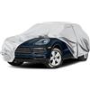 JUDANNA Telo copriauto impermeabile Porsche Cayenne 2009-2025, telo invernale estivo all'aperto con chiusura lampo, antivento, grigio