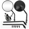 DREAMIZER Specchietti Retrovisori Rotondi da 4'', 8mm 10mm CNC Specchietto Retrovisore Universale Compatibile con Harley Sportster 883 1200 Softail Dyna Cafe Racer Cruiser Bobber Scooter E-Bike