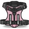 COMSLE Pettorina Cane Taglia Grande Media Piccola, Pettorina Cane ad h Riflettente, Rosa, XS